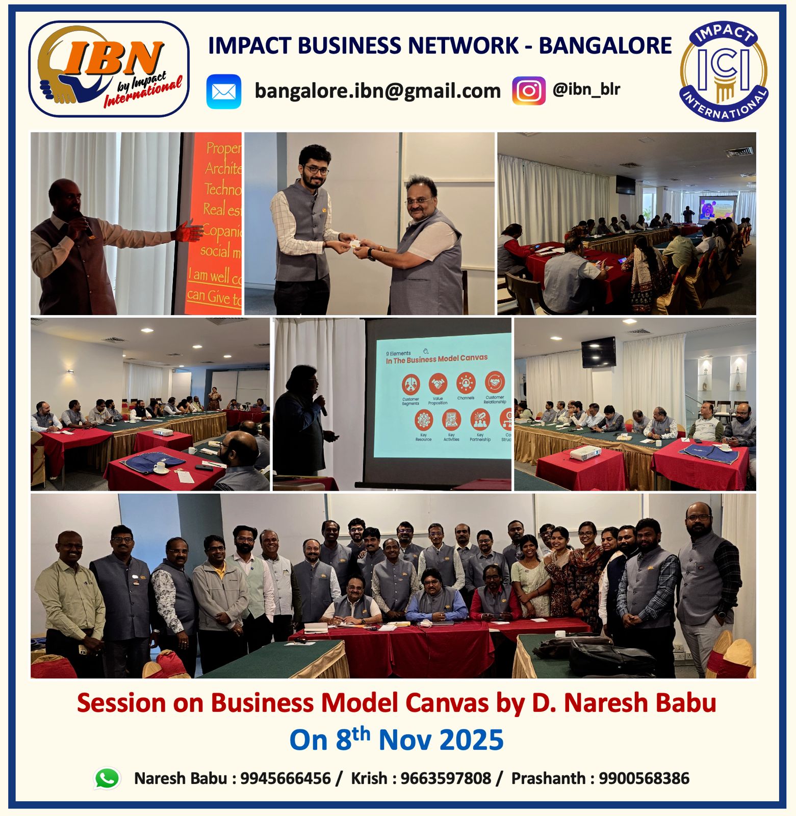 Session on Business Model Canvas by D. Naresh Babu