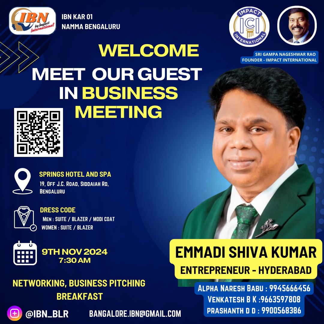 Networking, Business Pitching with Immadi Shivakumar