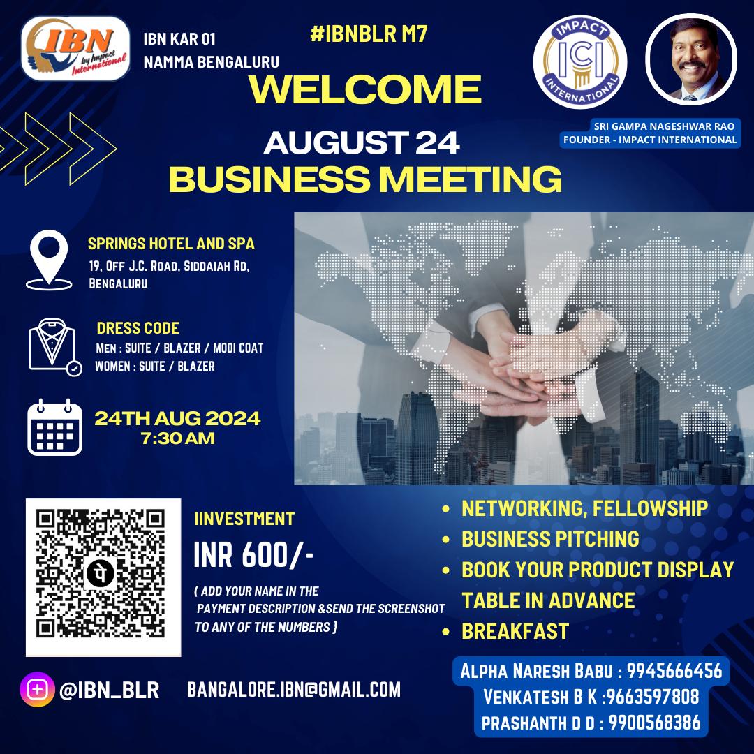 Networking, Felloship and Business Meeting